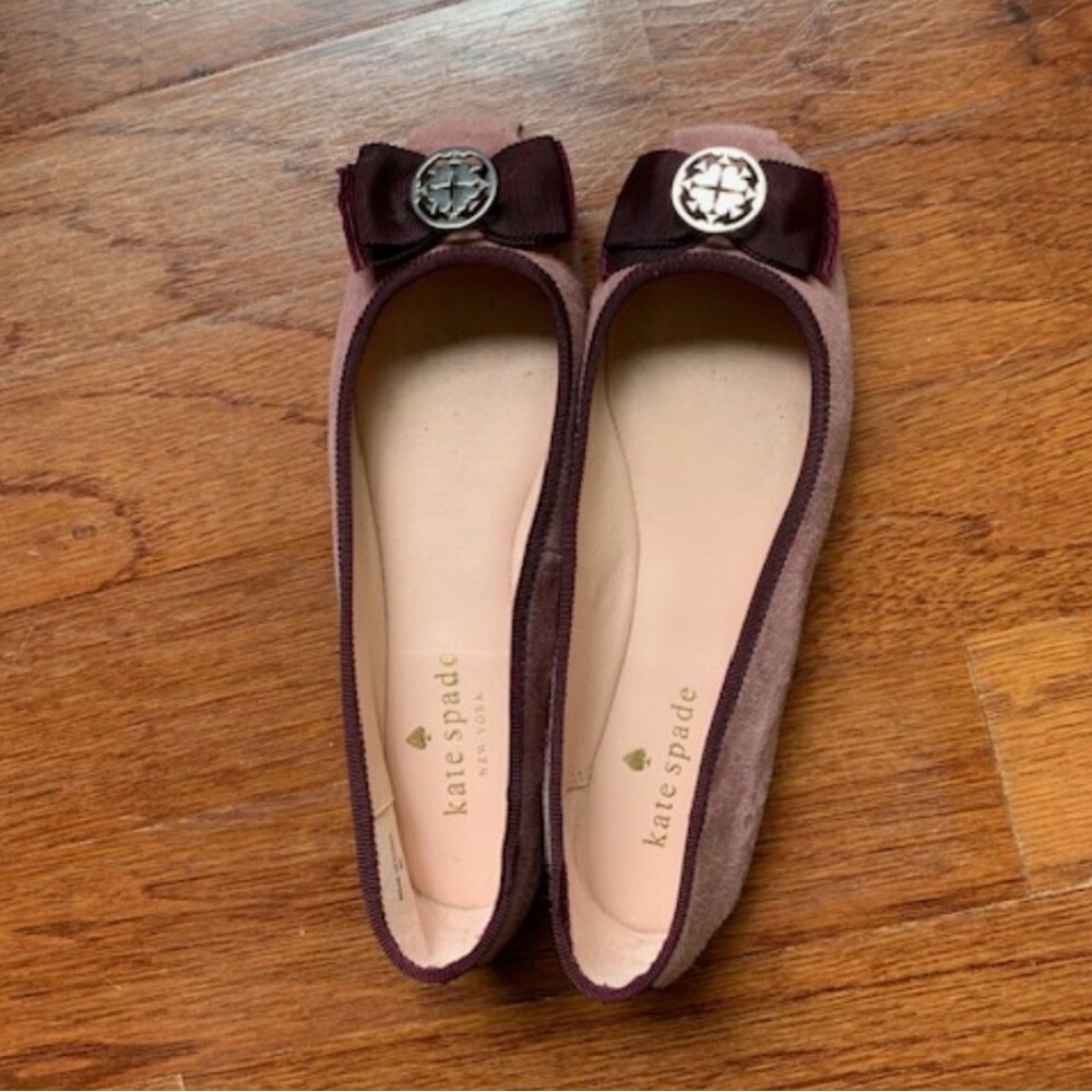Kate Spade Burgundy Ballet Flats
